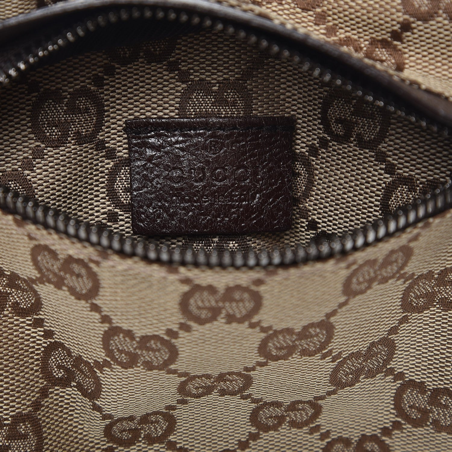 Gucci GG Monogram Double Pocket Belt Bag Dark Brown 6 of 7