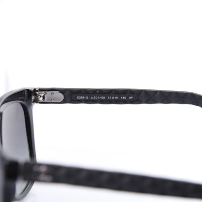 Chanel Acetate Quilted Polarized Butterfly CC Sunglasses 5288-Q Black 6 of 8