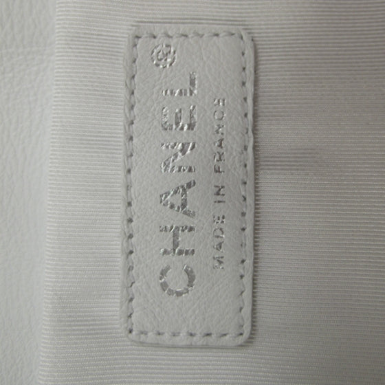 Leather Quilted Flap Hobo White