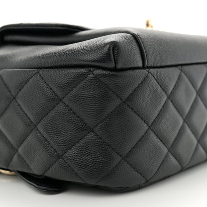 Chanel Caviar Quilted Medium Zip Around Backpack Black 9 of 10