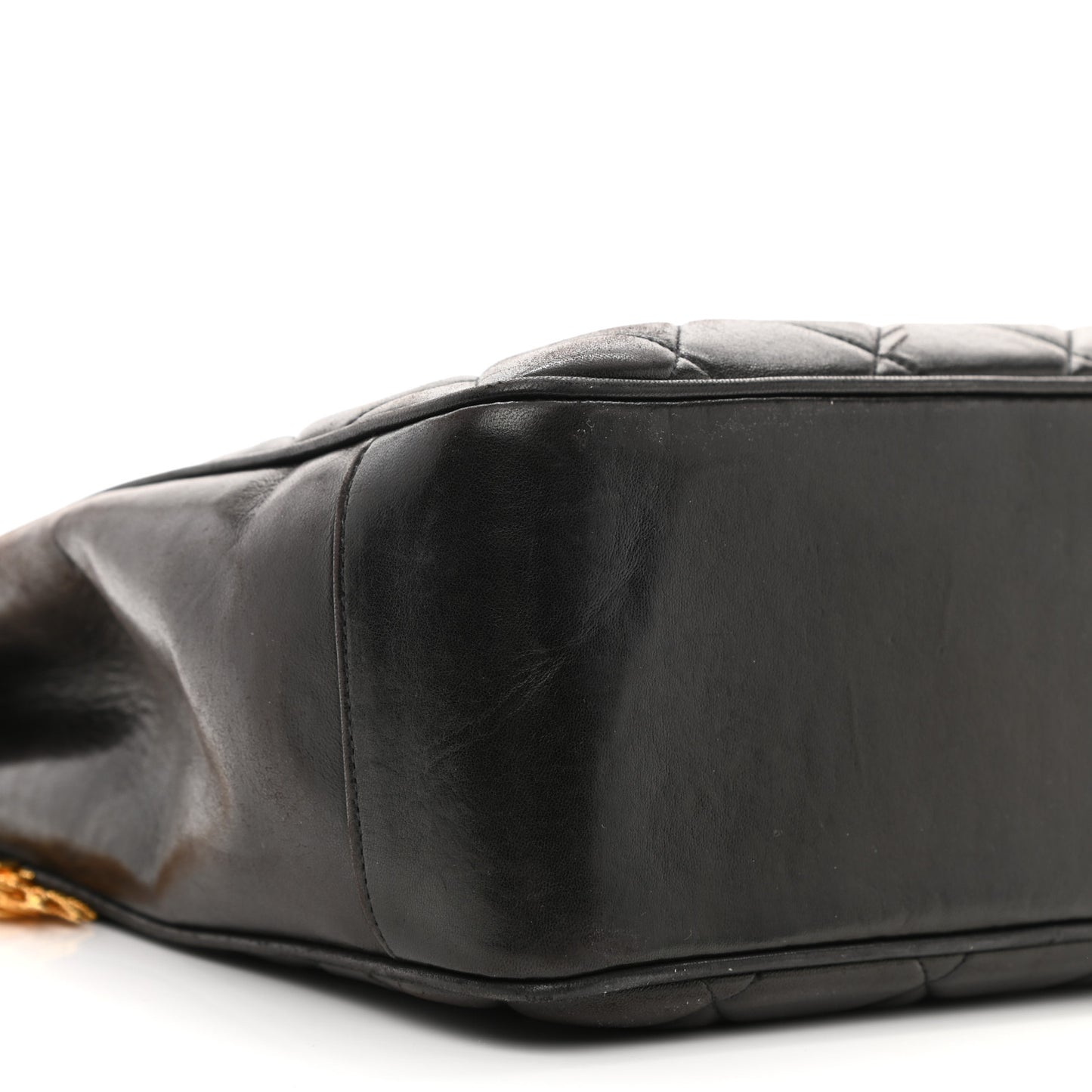 Lambskin Quilted Shoulder Bag Black