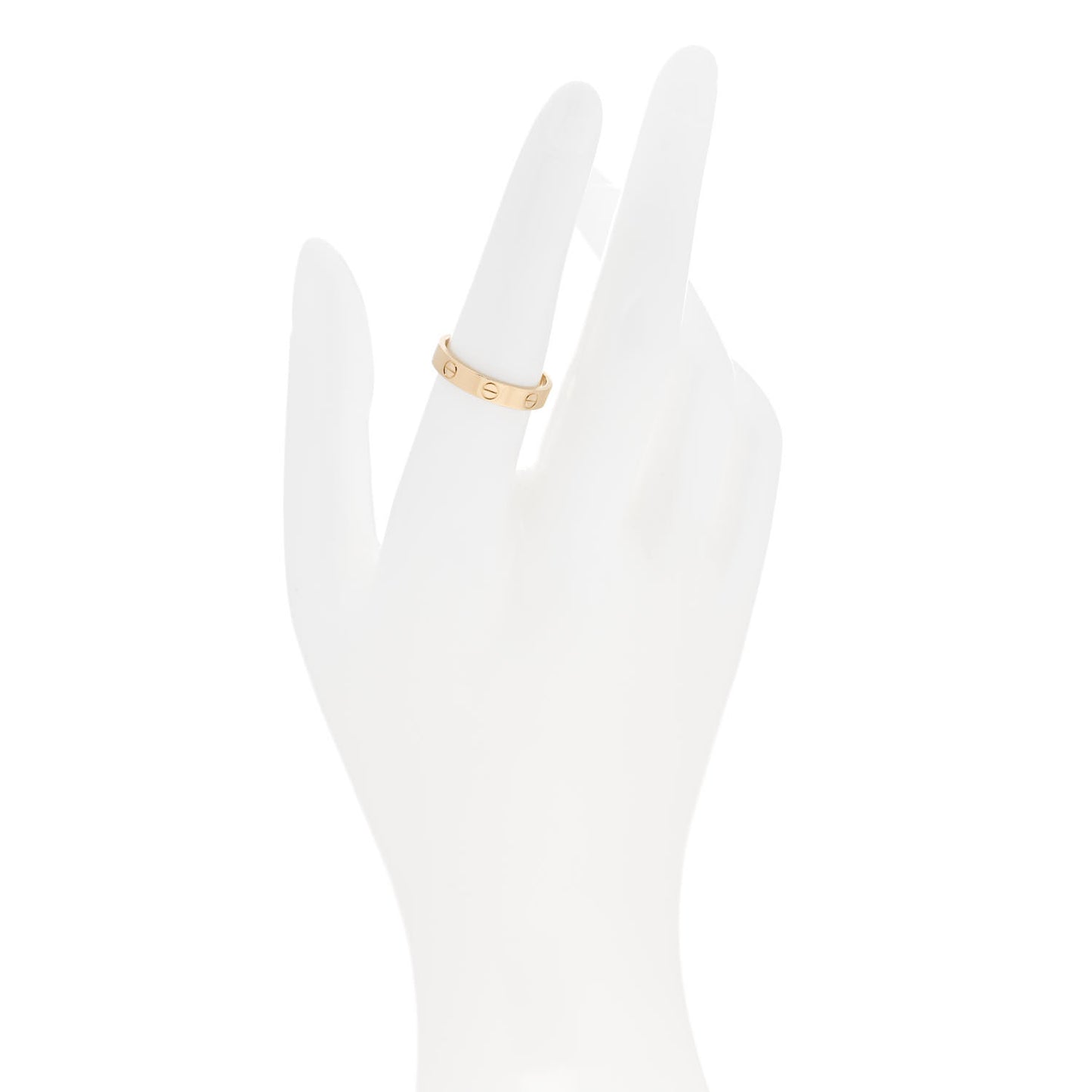 18K Yellow Gold 3.5mm LOVE Wedding Band Ring 54 6.75