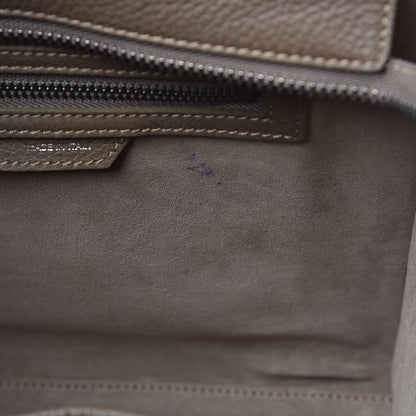 Celine Drummed Calfskin Micro Luggage Souris 8 of 11