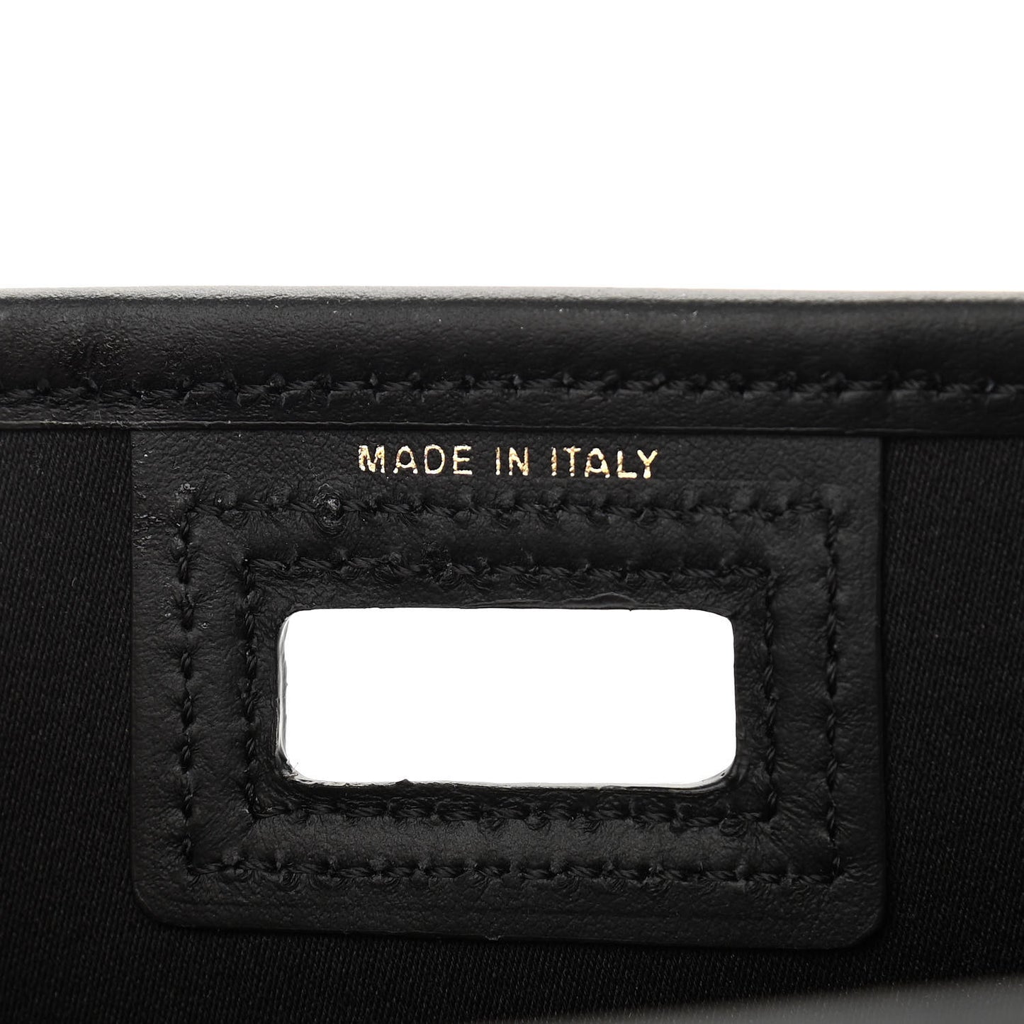 Glazed Fabric Vitello Century FF 1974 Stamp Patch Mini Peekaboo Defender Cover Mogano Panna Black