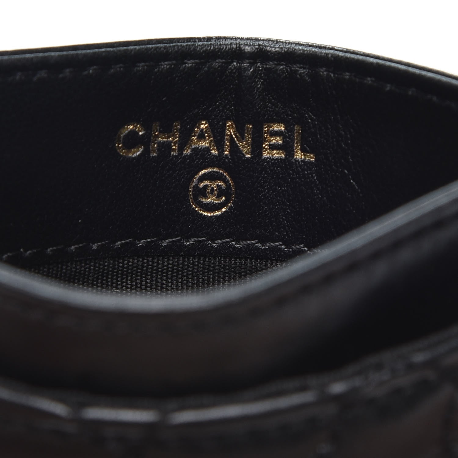 Chanel Lambskin Camellia Embossed Card Holder Black 5 of 6