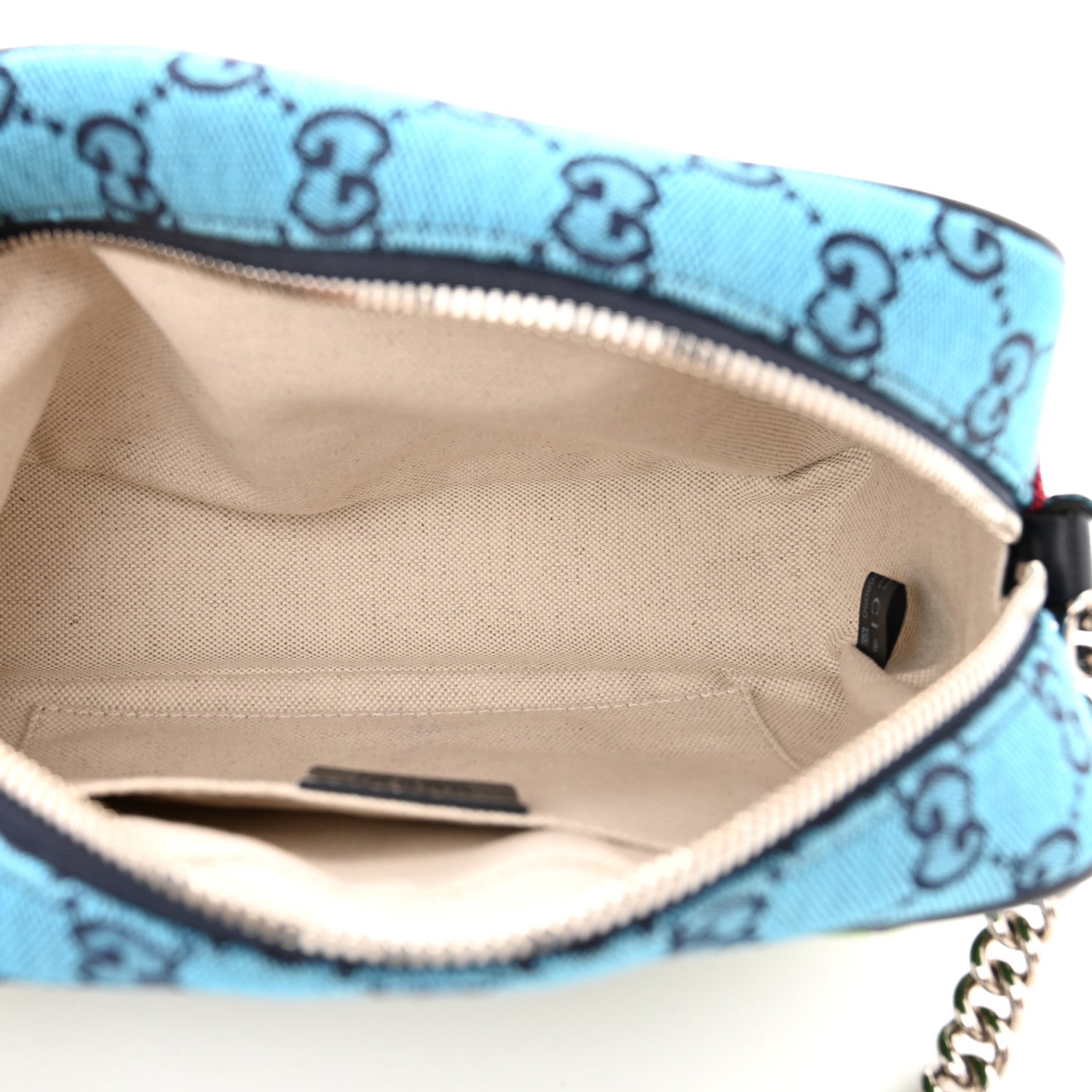 Gucci Monogram Multicolor Matelasse Diagonal Small GG Marmont Chain Shoulder Bag Pink Blue Green Red Light Blue 5 of 10