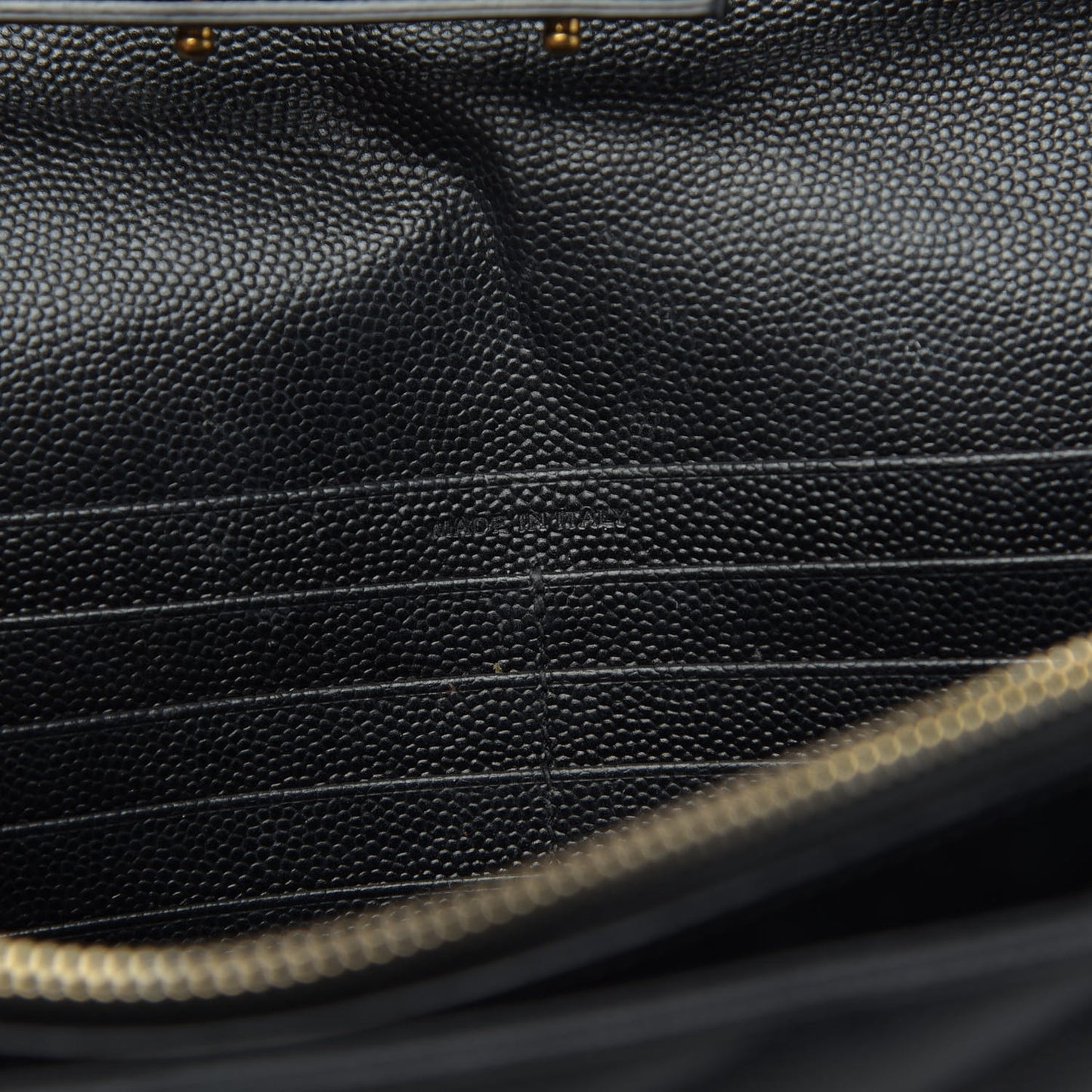Grain De Poudre Matelasse Chevron Monogram Chain Wallet Black