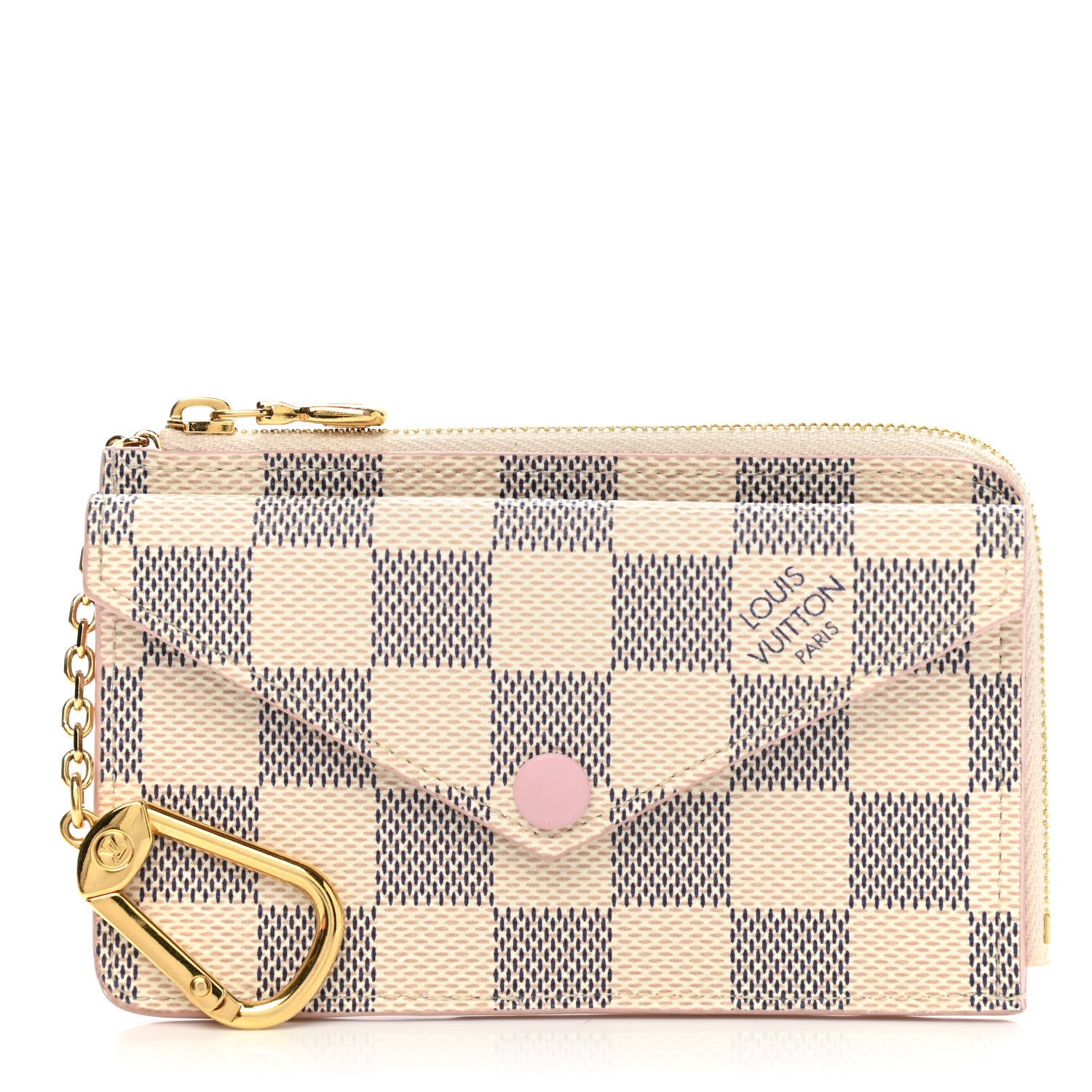 Louis Vuitton Damier Azur Recto Verso Card Holder Rose Ballerine 1 of 8