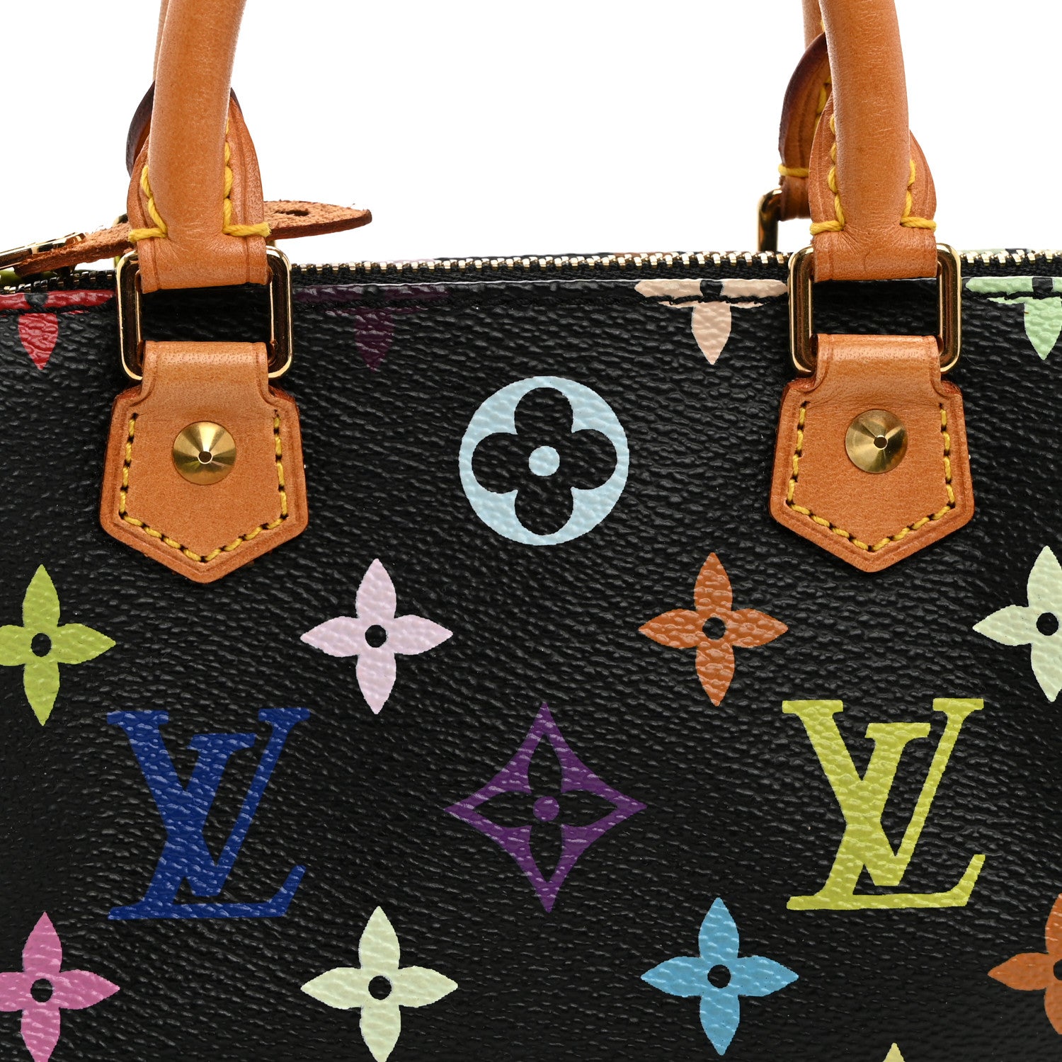 Louis Vuitton Monogram Multicolor Mini Sac HL Speedy Black 6 of 8