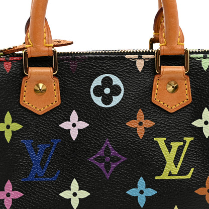 Louis Vuitton Monogram Multicolor Mini Sac HL Speedy Black 6 of 8
