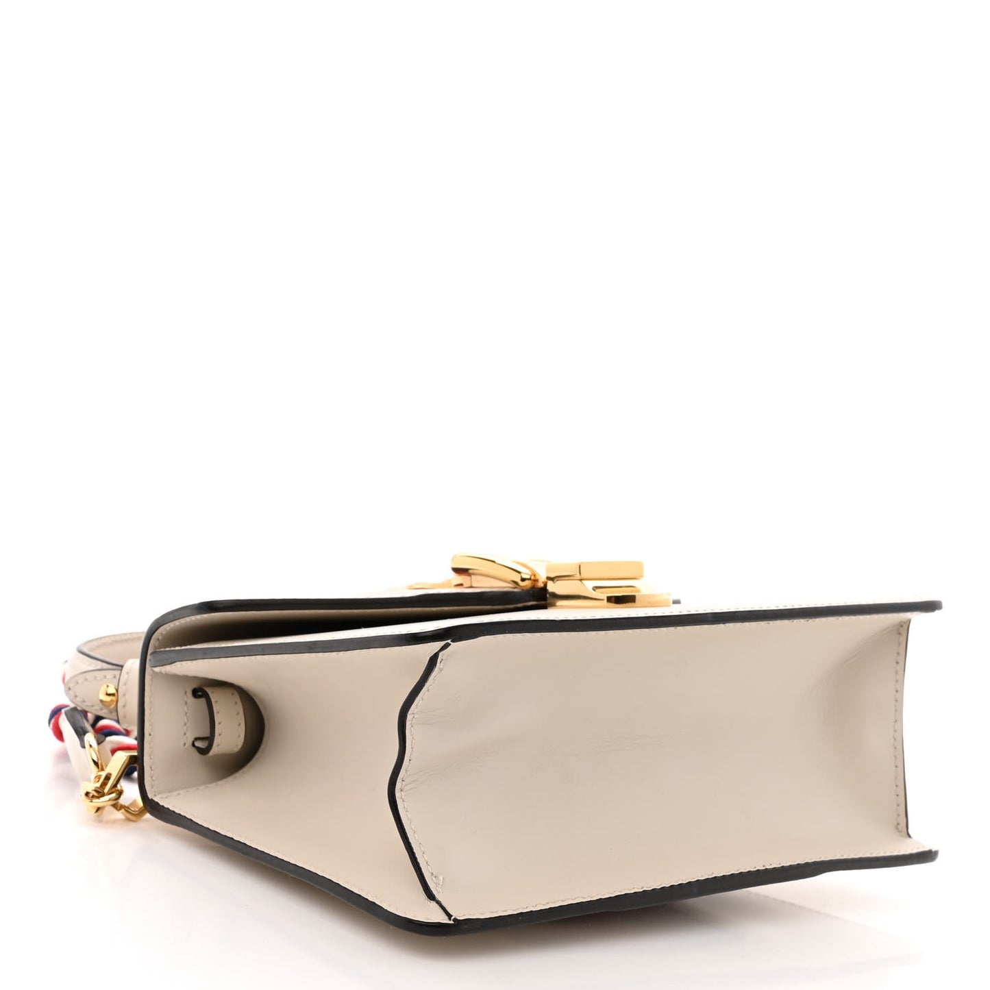 Calfskin Mini Sylvie Top Handle Bag White