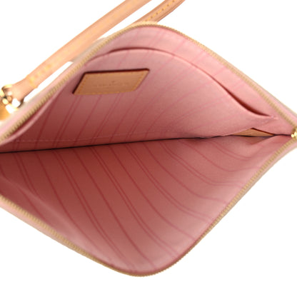 Louis Vuitton Damier Azur Neverfull MM GM Pochette Rose Ballerine 5 of 8