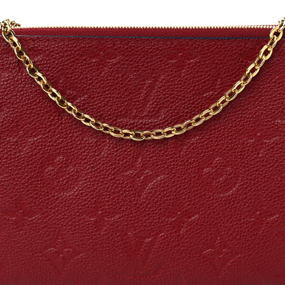 Louis Vuitton Empreinte Double Zip Pochette Cherry Berry 8 of 11