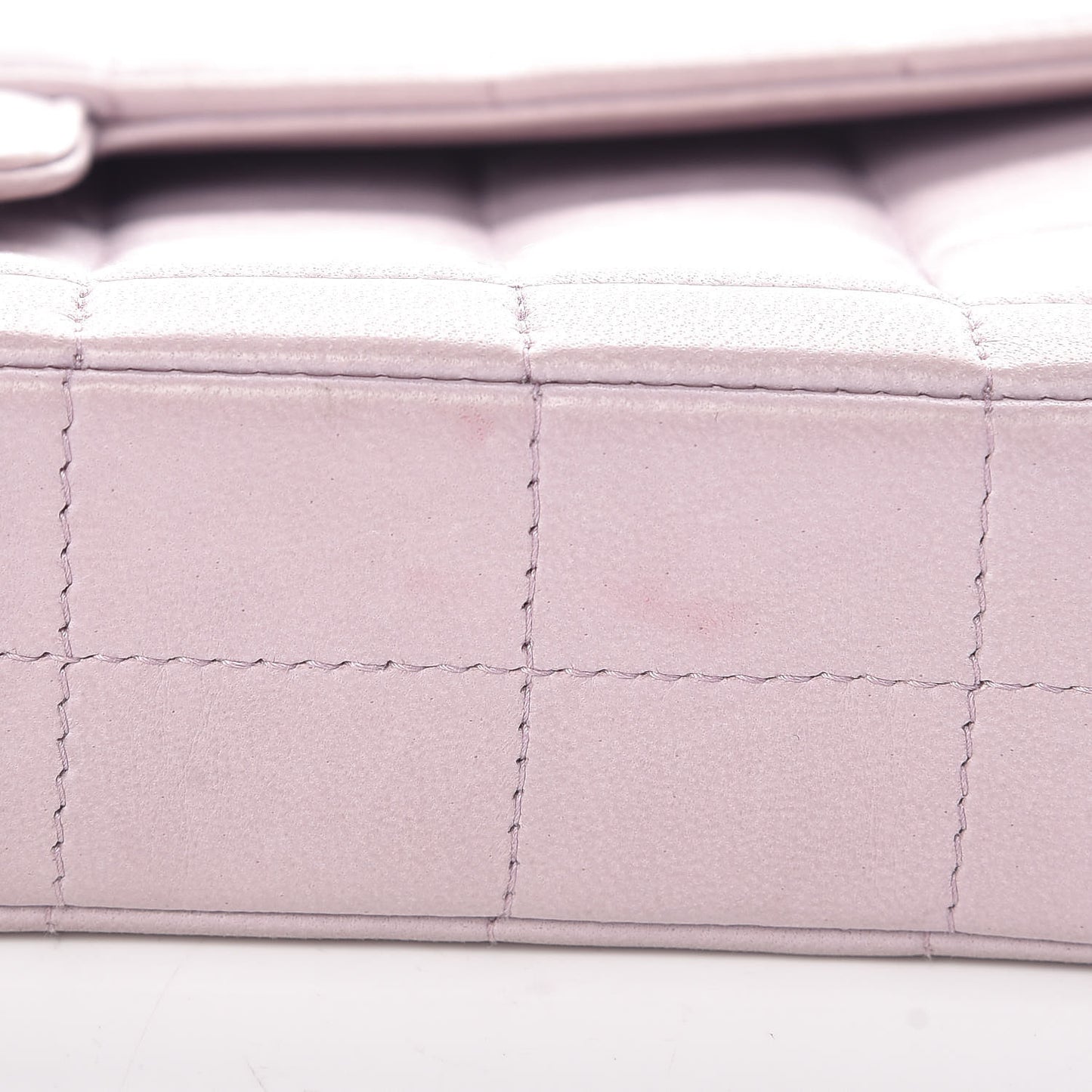 Lambskin East West Chocolate Bar Flap Pink