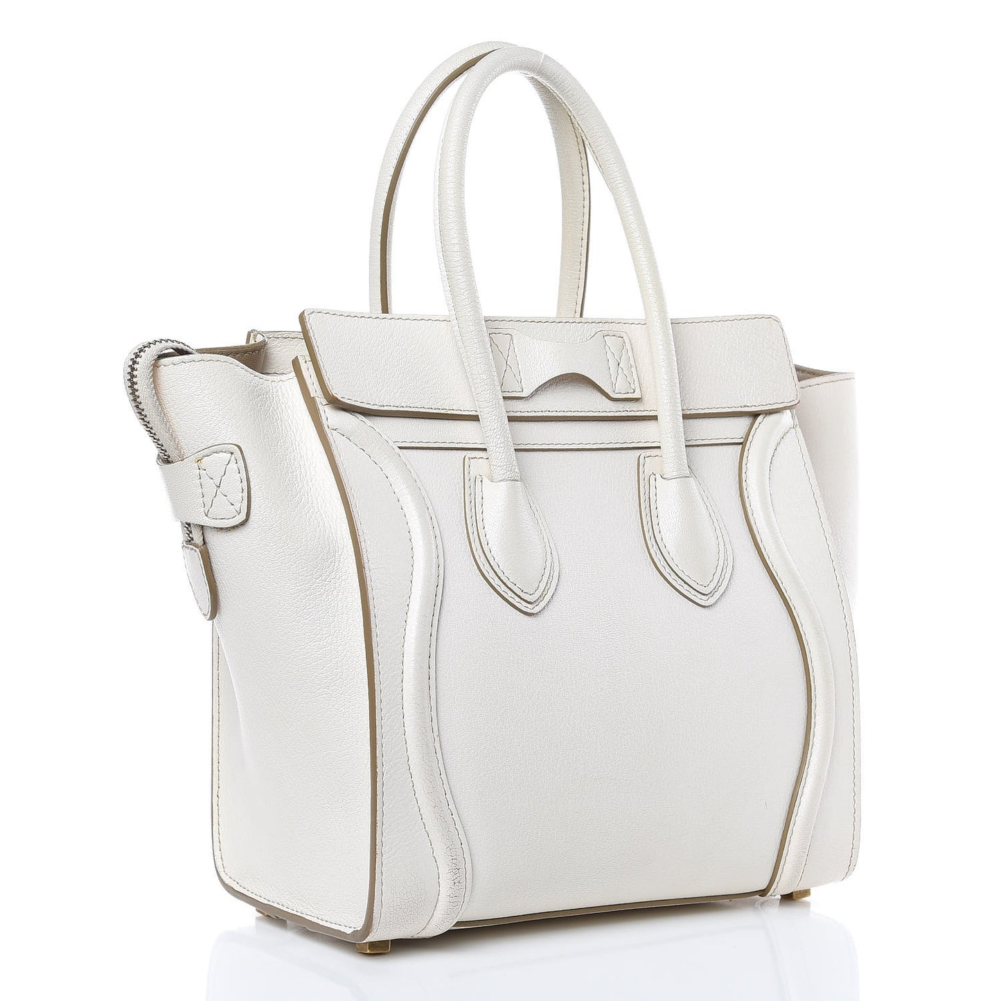 Goatskin Micro Luggage White