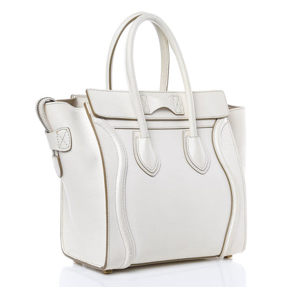 Celine Goatskin Micro Luggage White 3 of 18
