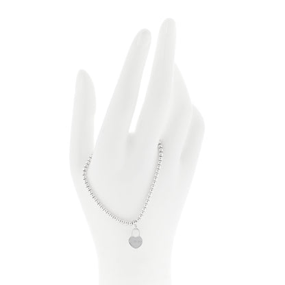 Tiffany Sterling Silver 3mm Return to Tiffany Heart Lock Bead Bracelet 2 of 6