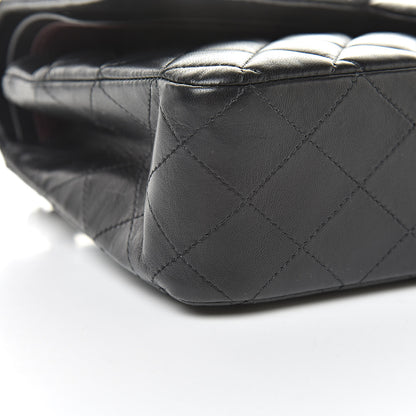 Chanel Lambskin Quilted Medium Double Flap Black 9 of 17
