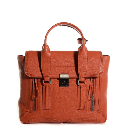 3.1 Phillip Lim 3.1 Textured Calfskin Medium Pashli Satchel Persimmon 1 of 14
