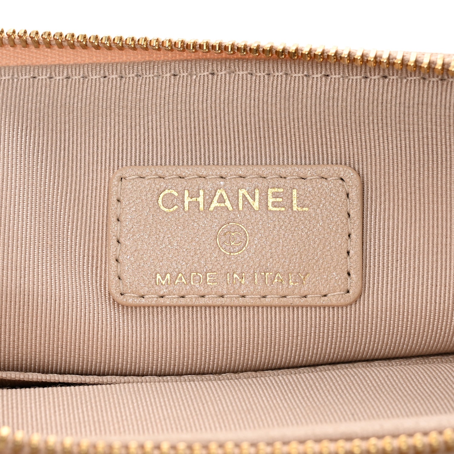 Chanel Shiny Lambskin Quilted Small Double Case With Strap Beige 7 of 11