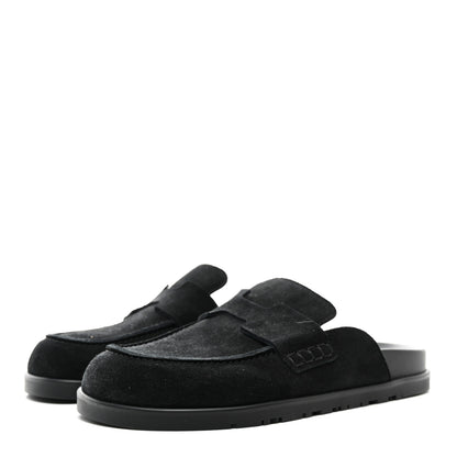 Hermes Suede Calfskin Go Mules 36 Black 3 of 9