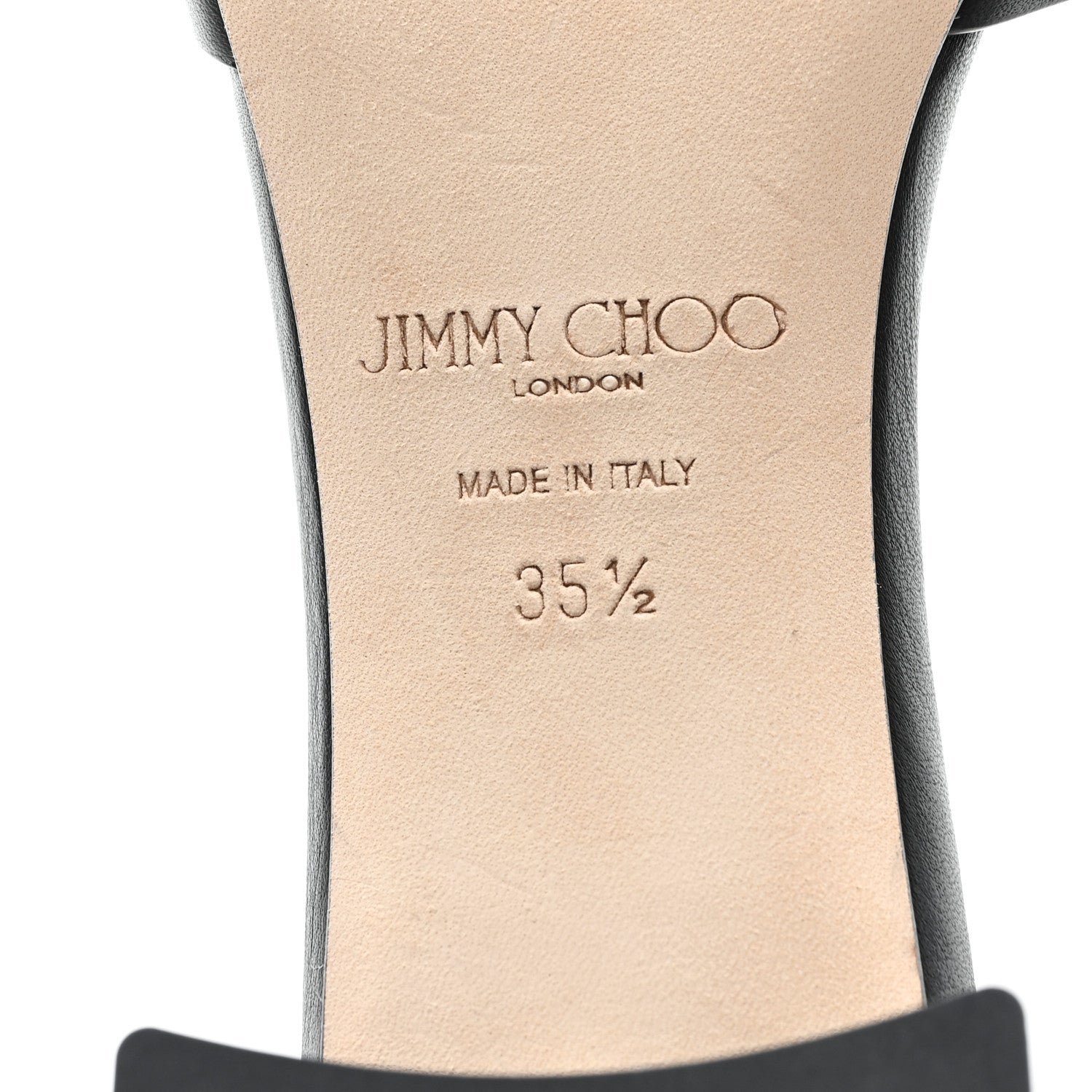 Jimmy Choo Smooth Calfskin Hawke 35.5 Mule Sandals 35.5 Black 7 of 9