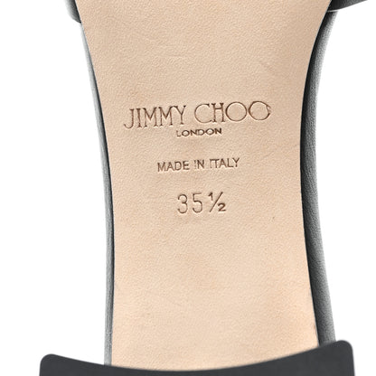 Jimmy Choo Smooth Calfskin Hawke 35.5 Mule Sandals 35.5 Black 7 of 9