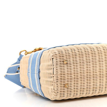 Christian Dior Wicker Oblique Medium Lady Dior Bag Cornflower Blue 8 of 9