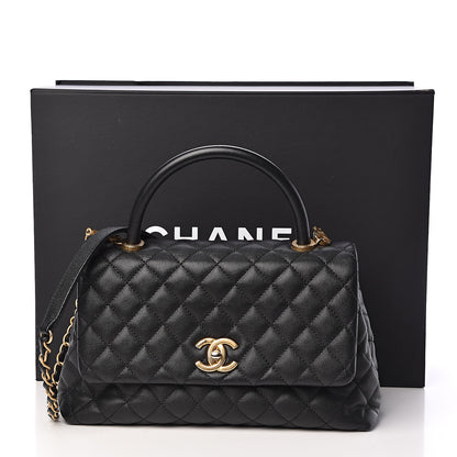 Chanel Caviar Quilted Small Coco Handle Flap Black 12 of 12