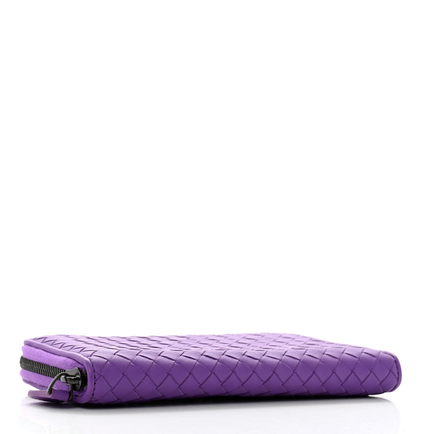 Nappa Intrecciato Zip Around Wallet Byzantine