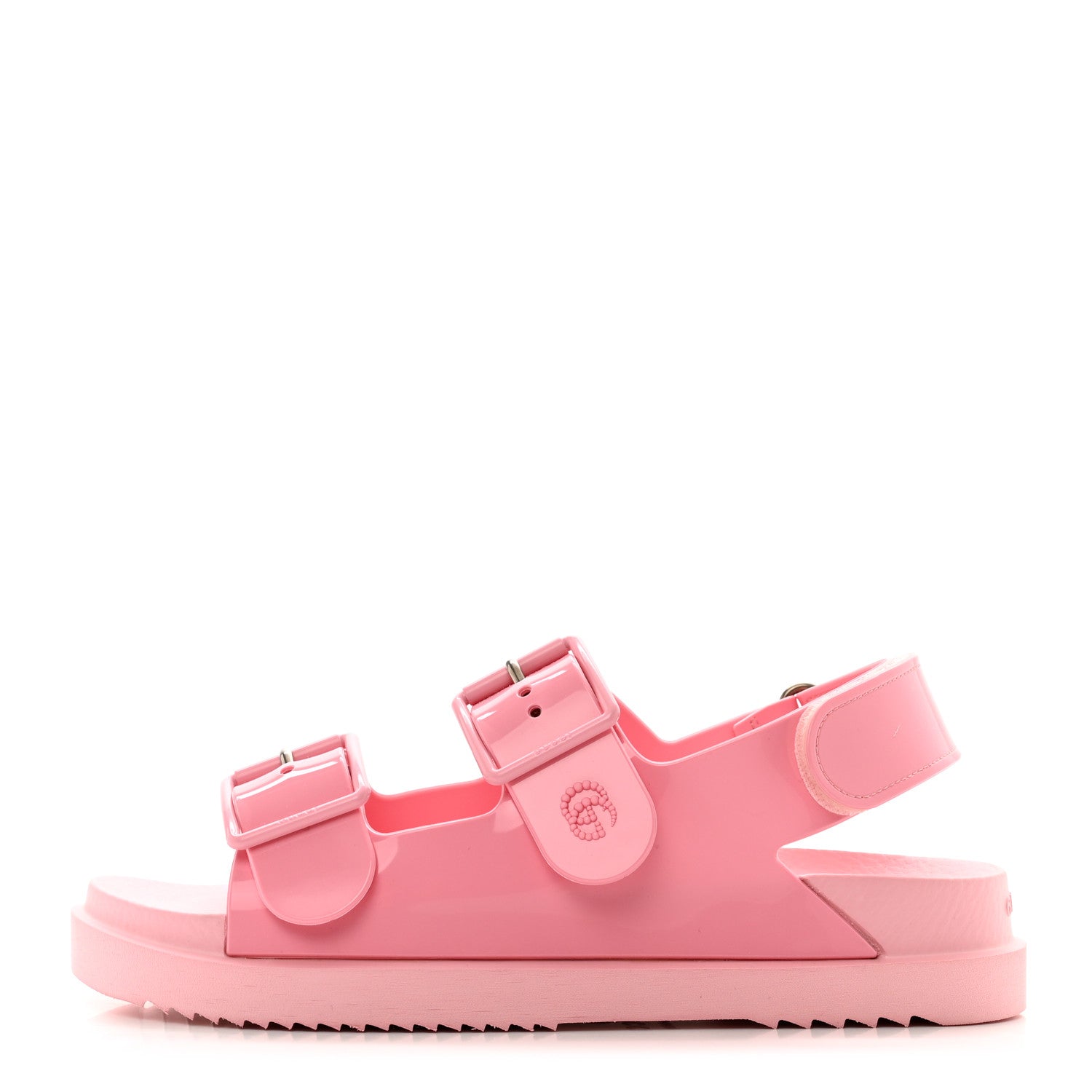 Gucci Rubber Mini Double G Womens Isla Dad Sandals 37 Wild Rose 1 of 8