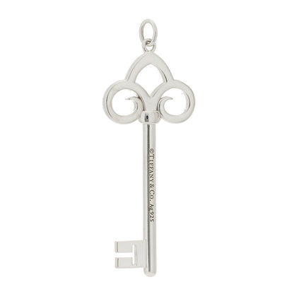 Tiffany Sterling Silver Fleur De Lis Key Pendant 3 of 3