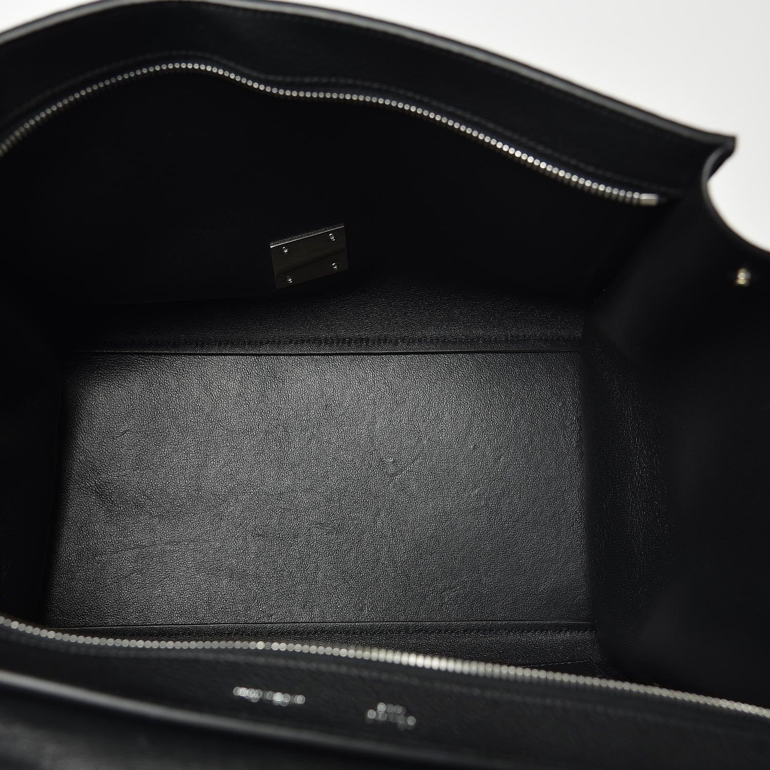Celine Drummed Calfskin Suede Medium Trapeze Black 6 of 9