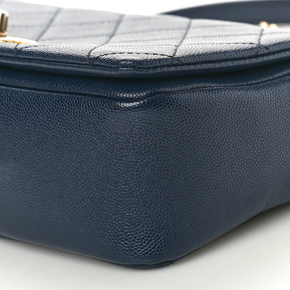 Chanel Caviar Quilted Small Fashion Therapy Flap Bag Navy Blue 10 of 11