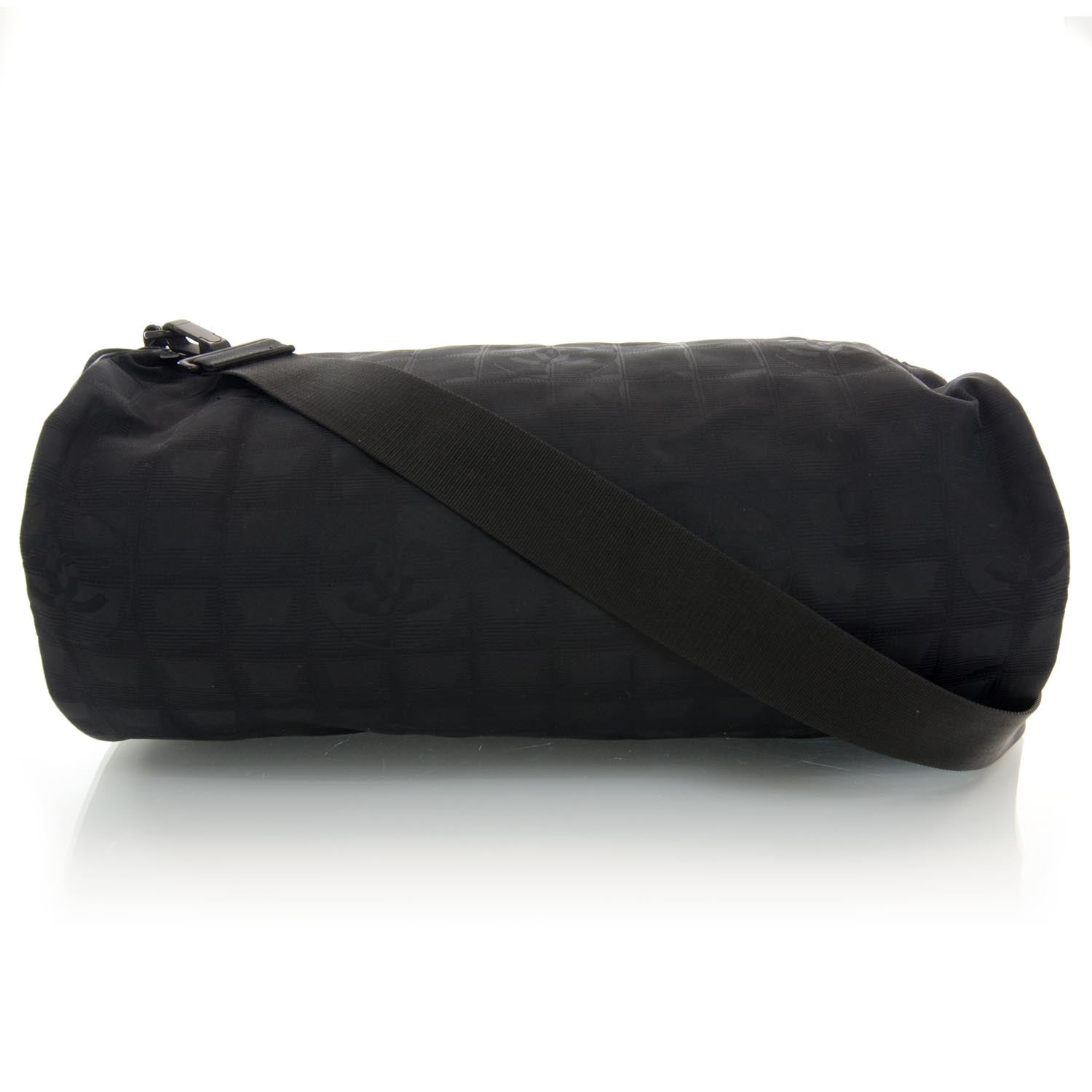 Chanel Nylon Travel Duffel Bag Black 1 of 9