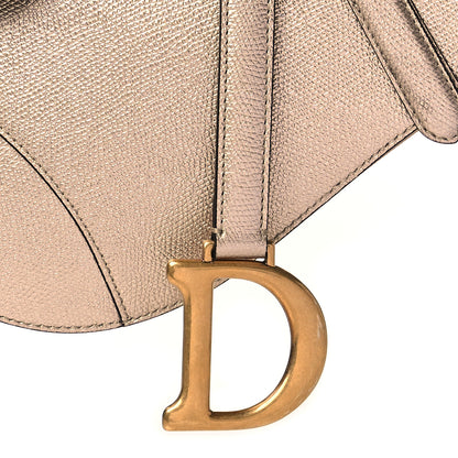 Christian Dior Metallic Grained Calfskin Saddle Bag Gold 9 of 11