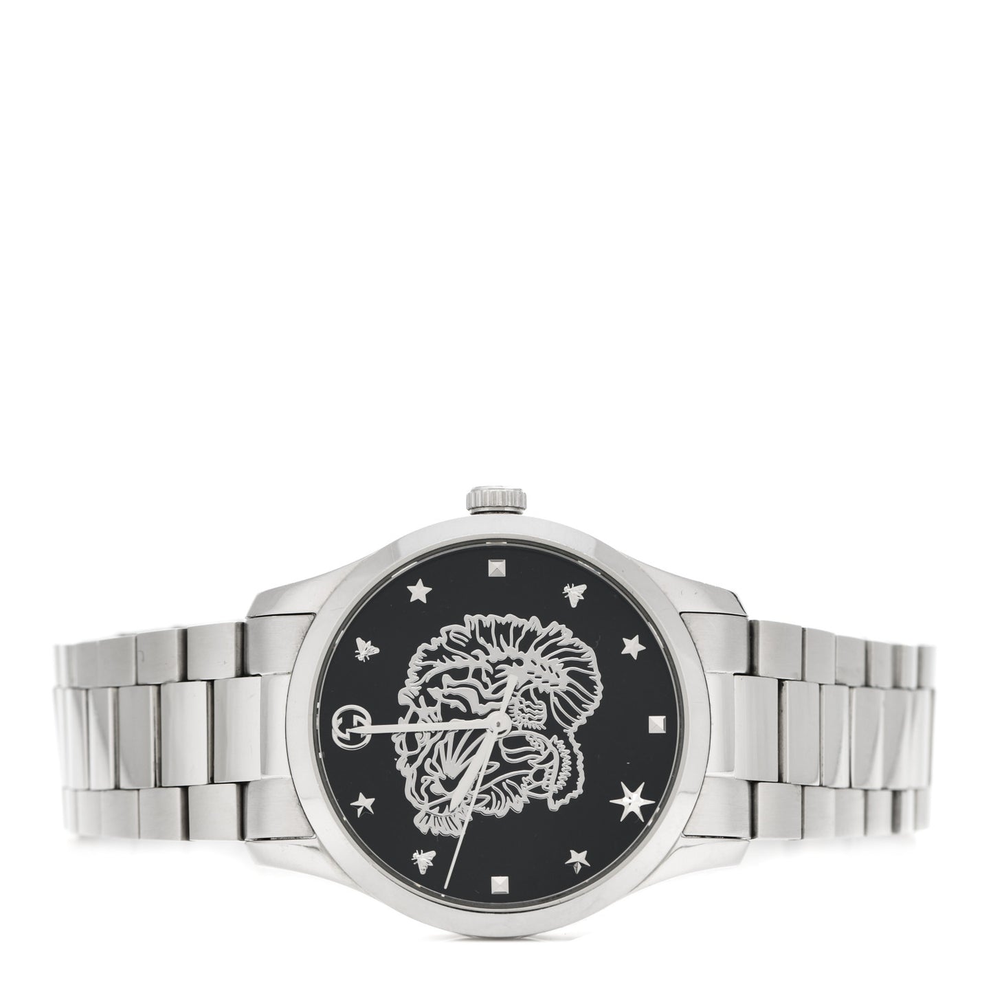 Stainless Steel 38mm G-Timeless Tiger Quartz Watch Black