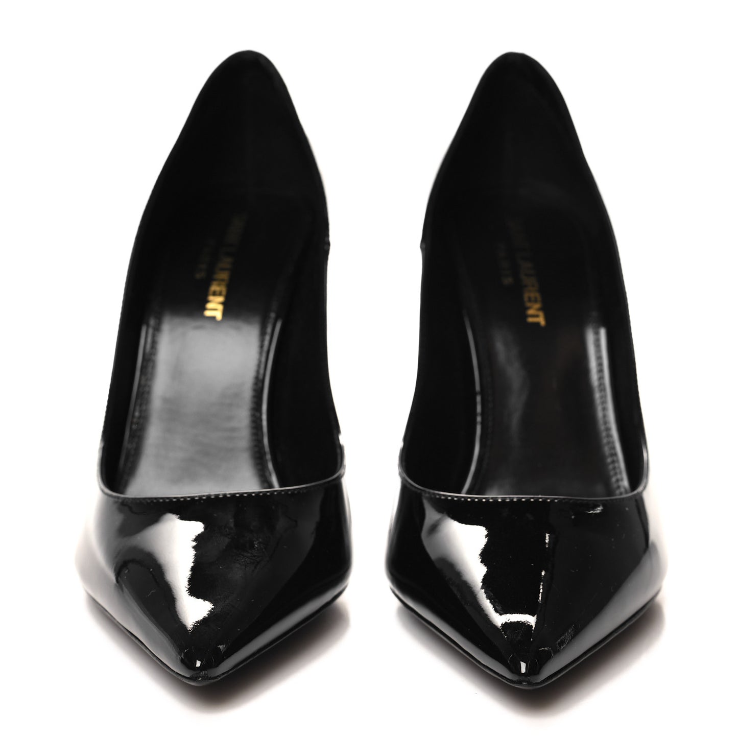 Patent Calfskin Zoe 105 Pump 38.5 Black