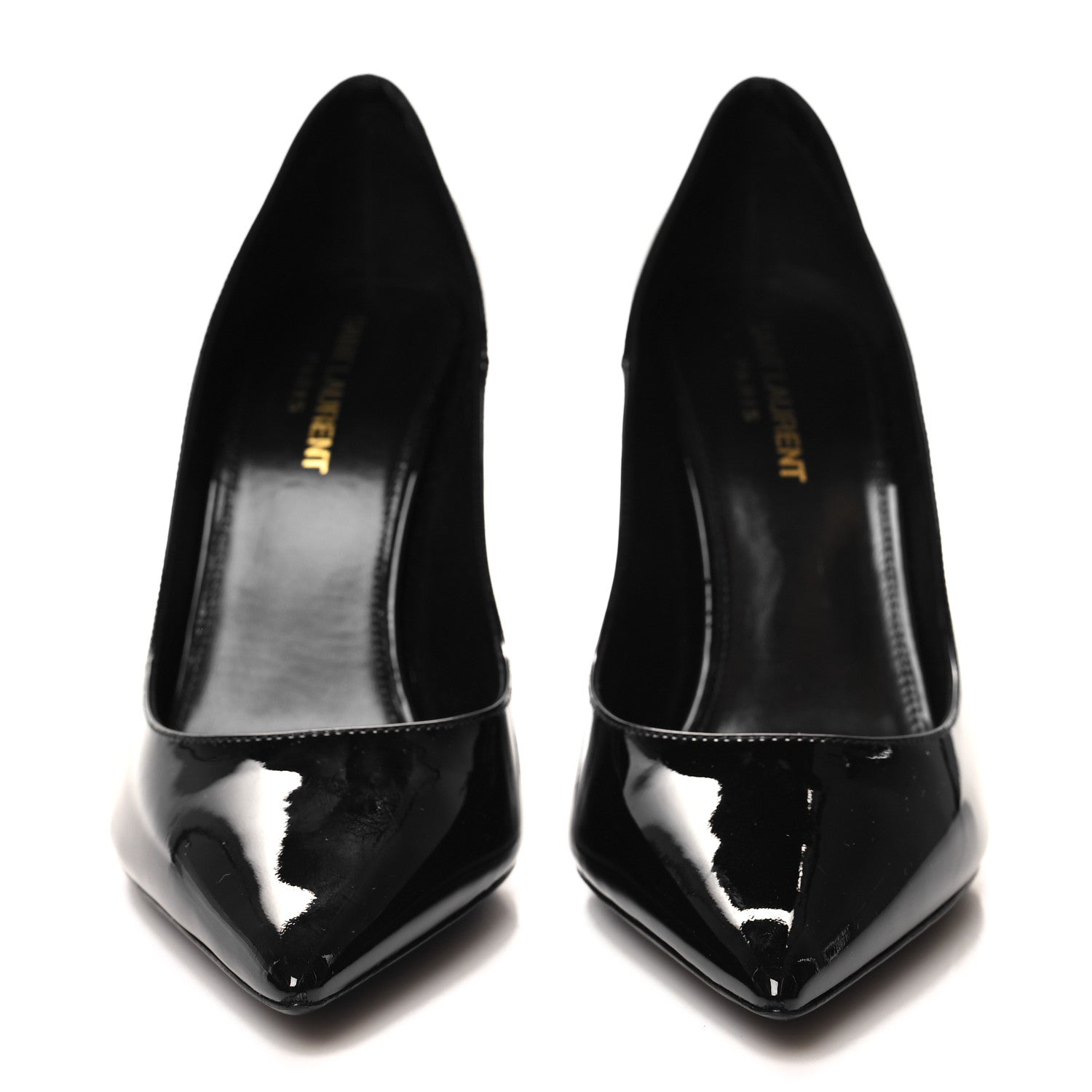 Saint Laurent Patent Calfskin Zoe 105 Pump 38.5 Black 2 of 9