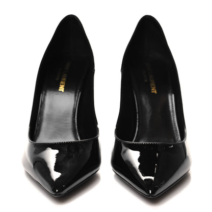 Saint Laurent Patent Calfskin Zoe 105 Pump 38.5 Black 2 of 9