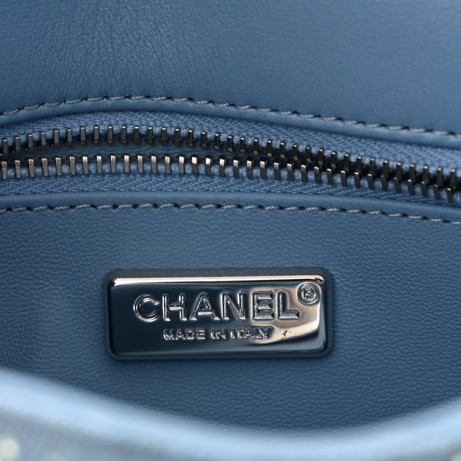 Chanel Denim Strass Evening Flap Bag Blue 6 of 11