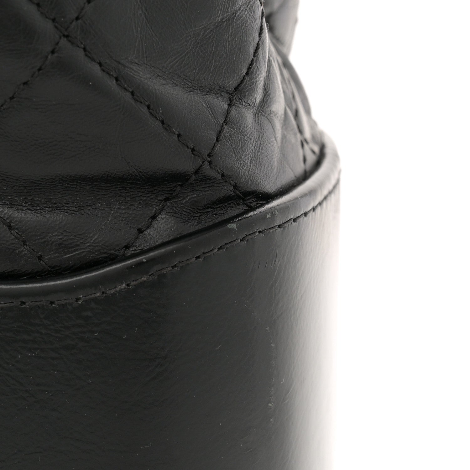 Chanel Aged Calfskin Quilted Large Gabrielle Shopping Tote Black 12 of 15