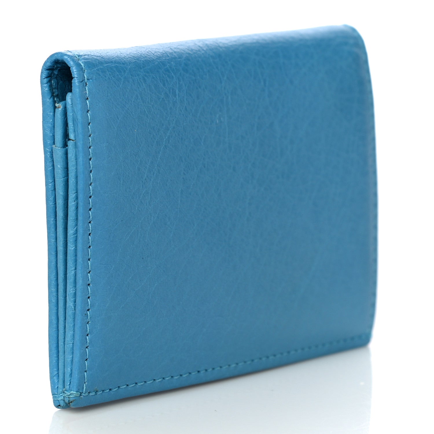 Balenciaga Agneau Giant 12 Silver Hardware Card Case Bleu Azur 2 of 10