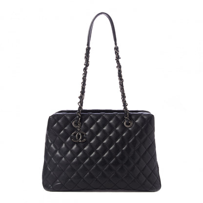 Chanel Caviar Quilted Small City Shopping Tote Black 1 of 9