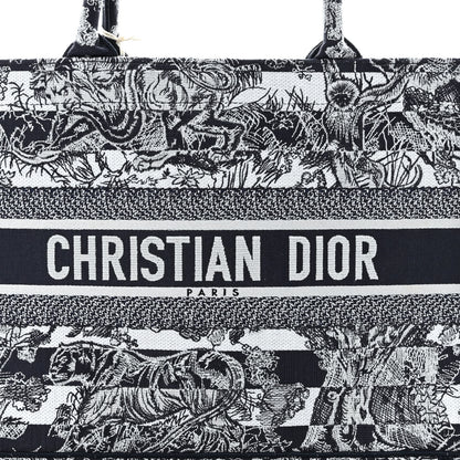 Christian Dior Canvas Embroidered Medium Dioriviera Toile De Jouy Book Tote Blue 7 of 9