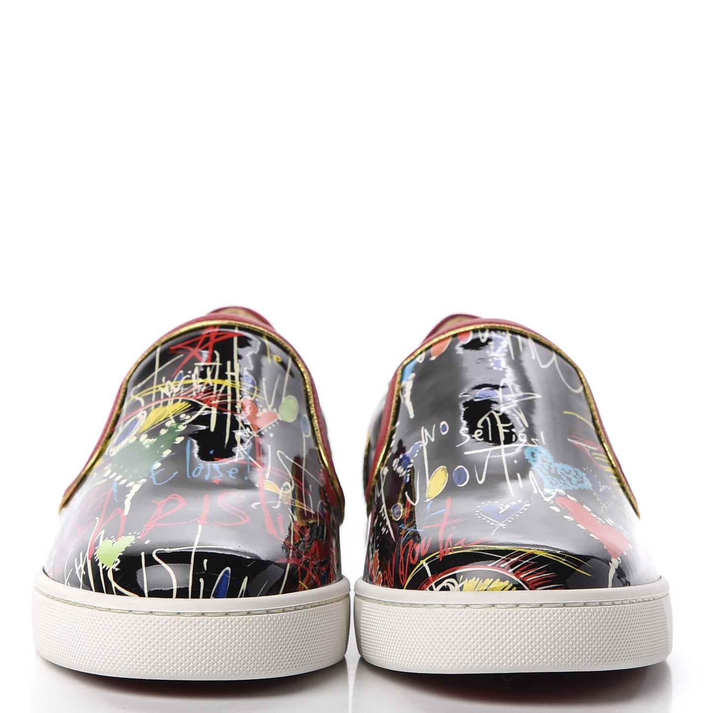 Patent Loubitag Masteralta Flat Sneaker 37 Black