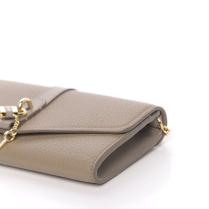 Chloe Grained Calfskin Aby Chain Wallet Motty Grey 21 of 22