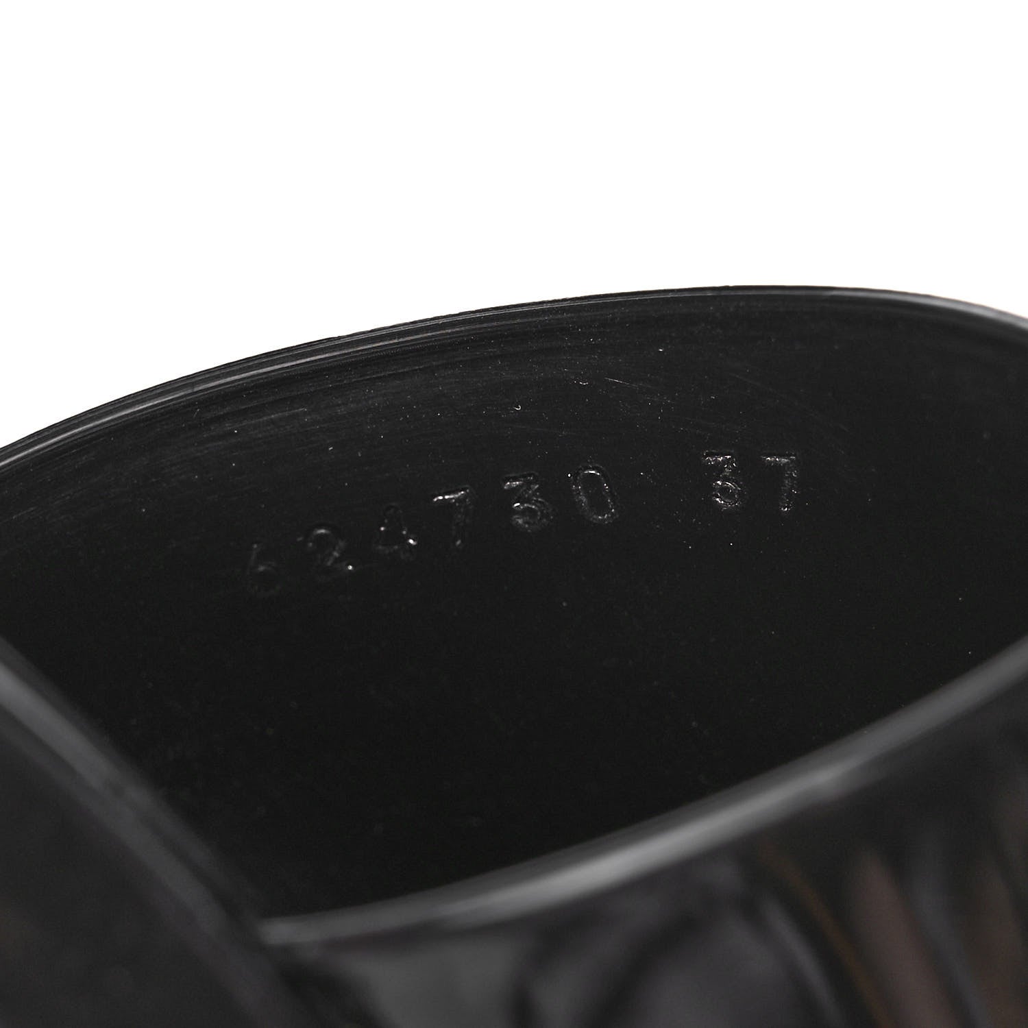 Gucci Rubber Gucci Logo Womens Platform 20/60mm Slide Sandals 37 Black 8 of 9