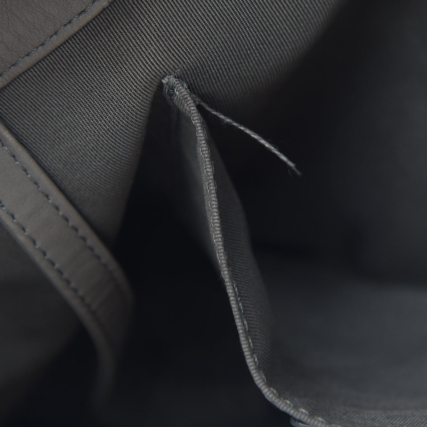 Calfskin Stitched Large Hobo Grey