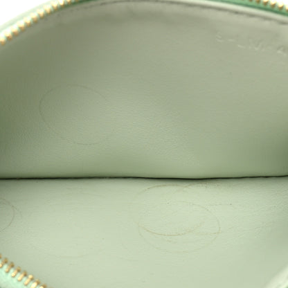 Celine Grained Calfskin Zipped Card Holder Vert D'eau 5 of 13
